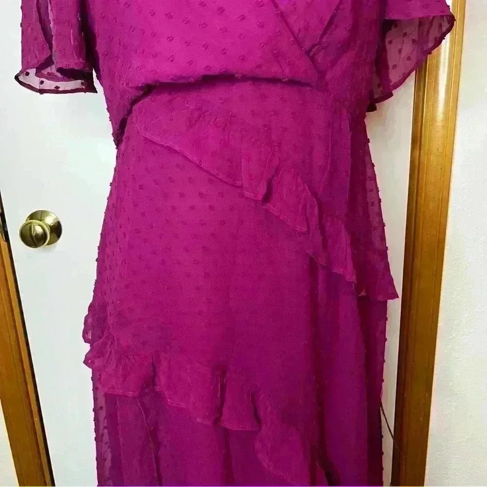 Lulu's Ruffled Midi Dress - Picture 3 of 15